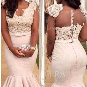 Blush pink custom made dress